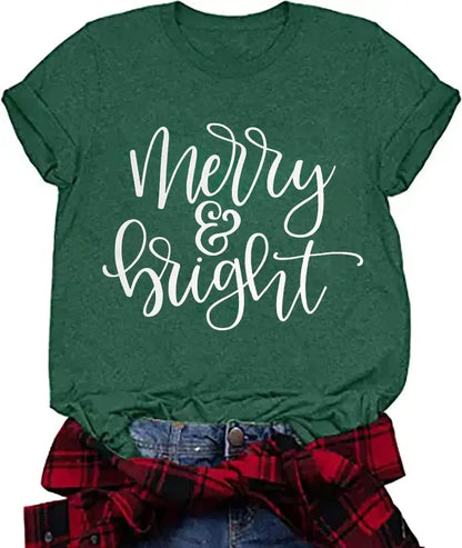 Merry & Bright Women's Christmas Tee