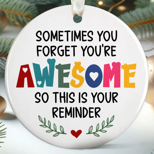 Uplifting Holiday Ornaments - Gratitude & Motivation Ceramic Charms