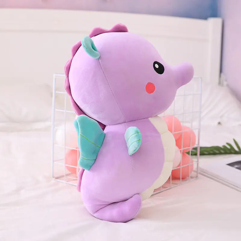 Large Plush Angel Seahorse Toy Doll Pillow