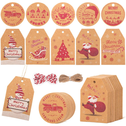 SallyFashion 100PCS Xmas Craft Tags