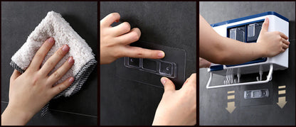 Multi-Functional Wall-Mounted Kitchen Storage Rack